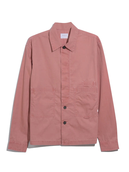Farah Mattison Frost Finish Overshirt - Dusty Red