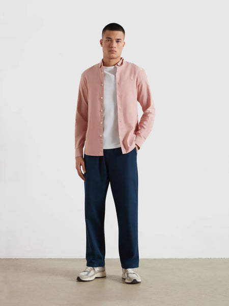 Farah Brewer Slim Fit L/S Shirt - Coral Reef
