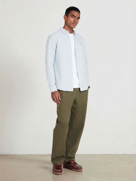 Farah Brewer Stripe Shirt - Green Meadow