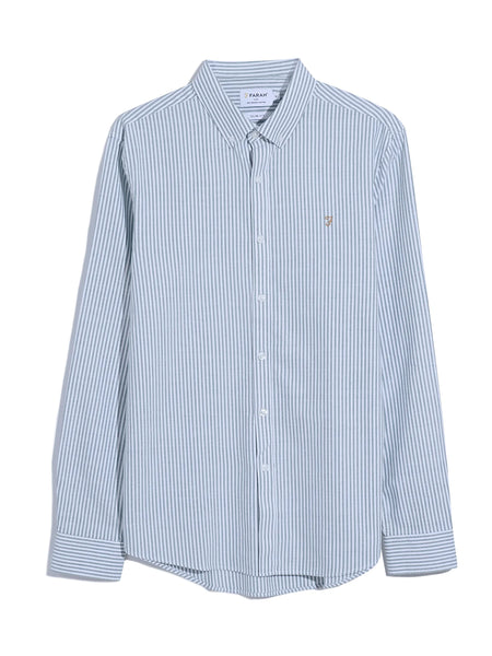 Farah Brewer Stripe Shirt - Green Meadow