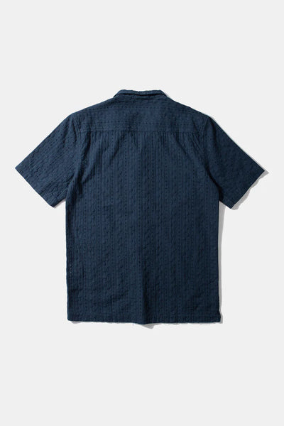 Edmmond S/S Freedom Shirt - Plain Navy