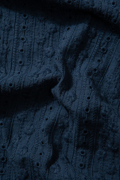 Edmmond S/S Freedom Shirt - Plain Navy