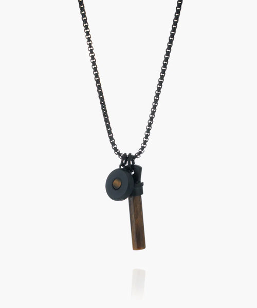 Brontide Eye Necklace 60cm - Tiger Eye/Black