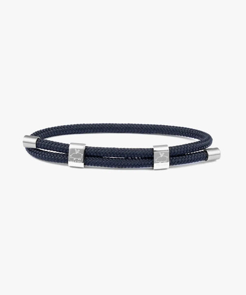 Pig & Hen Little Lewis  Bracelet DBL - Navy/Silver