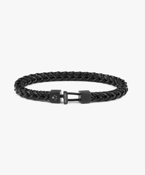 Pig & Hen Catena Foxtail Bracelet - Black/Black