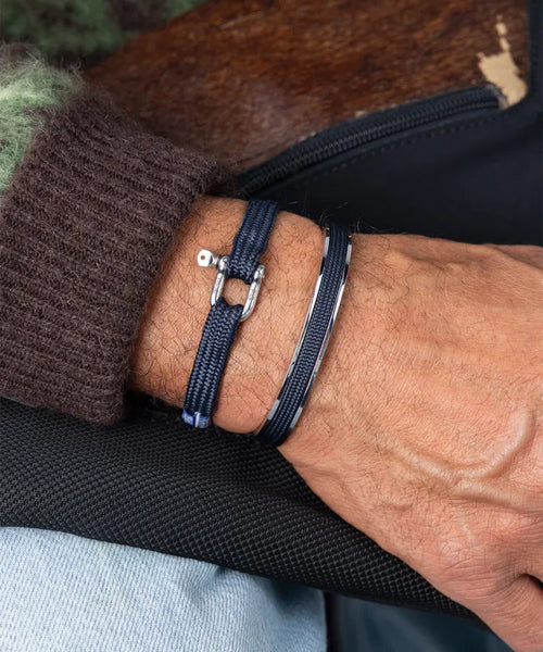 Pig & Hen 9MM Navarch Bracelet - Navy/Silver