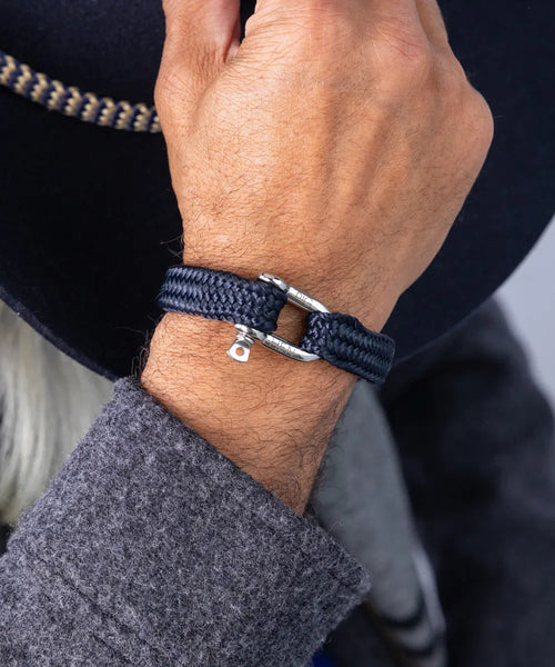 Pig & Hen Gorgeous George Bracelet - Navy/Silver