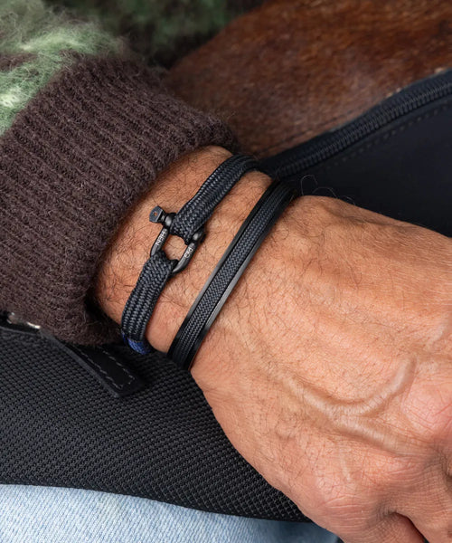 Pig & Hen 9MM Navarch Bracelet - Black/Black