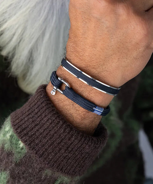 Pig & Hen 9MM Navarch Bracelet - Navy/Silver