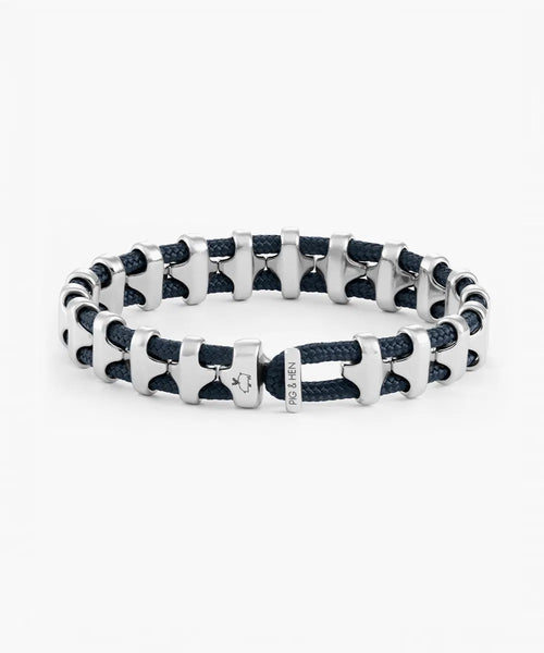 Pig & Hen Bold Bob Bracelet - Navy/Silver