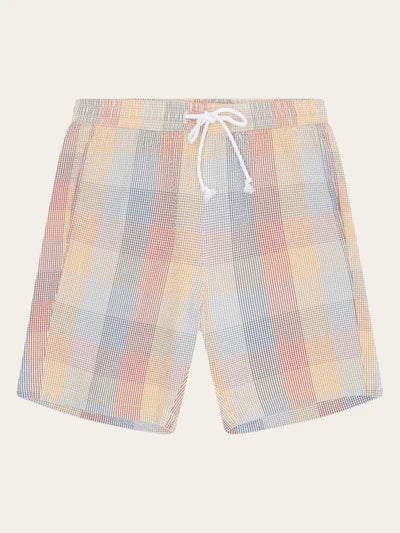 Knowledge Cotton Apparel Seersucker Check Shorts - Multi