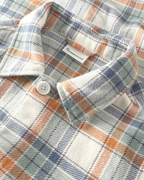 Knowledge Cotton Apparel Flannel Check Overshirt - Multi Check