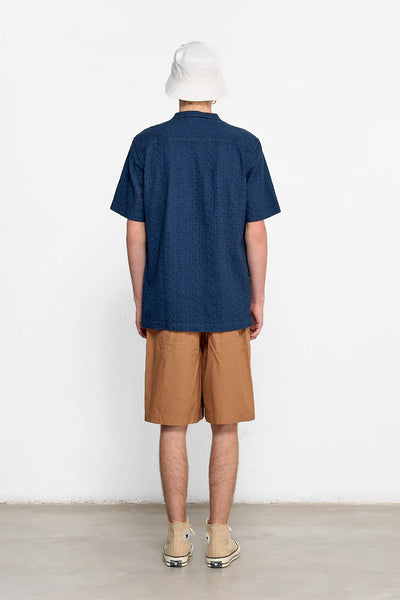 Edmmond S/S Freedom Shirt - Plain Navy