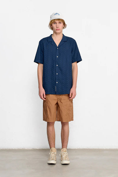 Edmmond S/S Freedom Shirt - Plain Navy