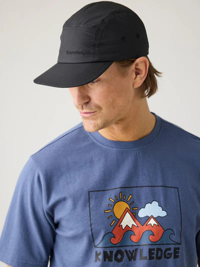 Knowledge Cotton Apparel Front  Print Tee - Vintage Indigo