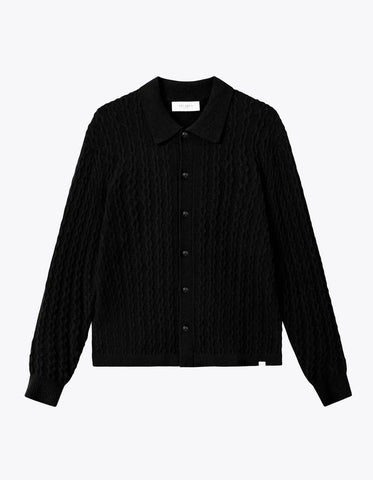 Les Deux Garret Knit L/S Shirt - Black