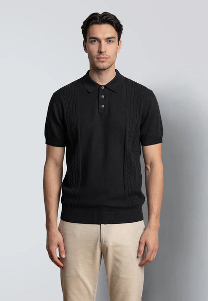 Clean Cut Copenhagen Hayze Knitted Polo - Black