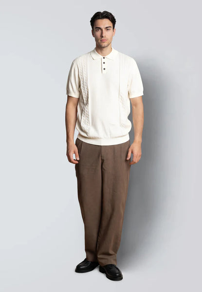 Clean Cut Copenhagen Hayze Knitted Polo - Ecru