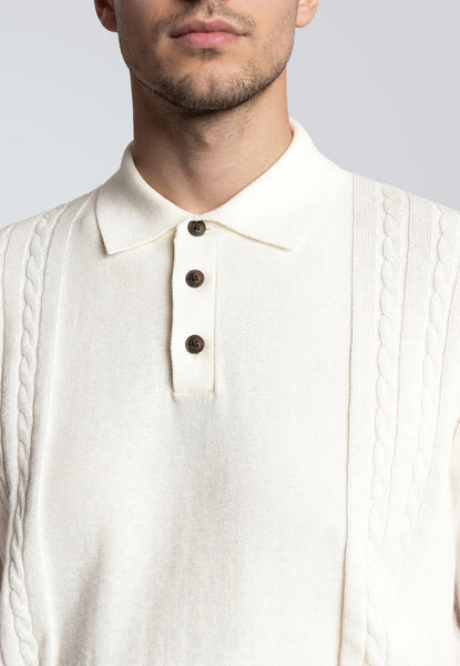 Clean Cut Copenhagen Hayze Knitted Polo - Ecru