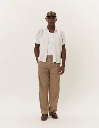 Les Deux Hector Lace S/S  Shirt - Ivory