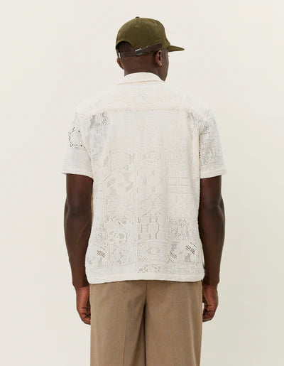 Les Deux Hector Lace S/S  Shirt - Ivory