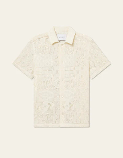 Les Deux Hector Lace S/S  Shirt - Ivory