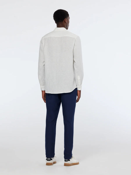 Scotch & Soda Core Linen L/S Button-Down Shirt - Off White