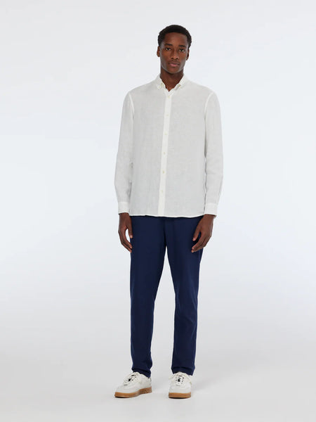 Scotch & Soda Core Linen L/S Button-Down Shirt - Off White