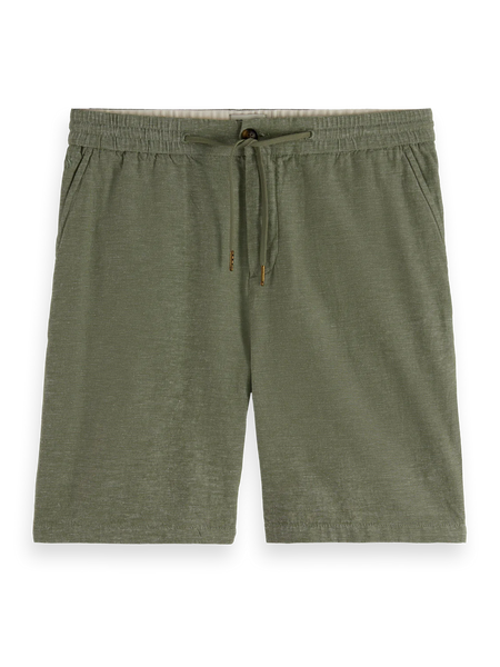 Scotch & Soda Fave Linen Shorts - Army