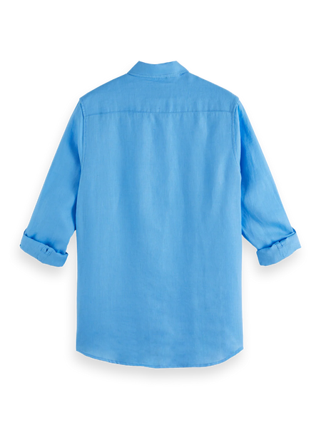Scotch & Soda Core Linen Shirt - Aqua Blue