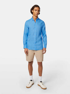 Scotch & Soda Core Linen Shirt - Aqua Blue