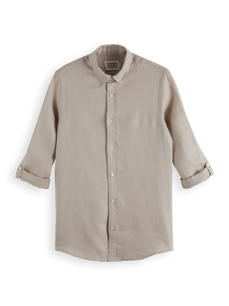 Scotch & Soda Core Linen Shirt - Highway Grey