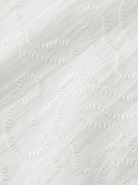 Scotch & Soda Embroidered S/S Shirt - White