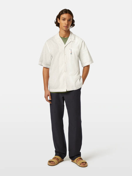 Scotch & Soda Embroidered S/S Shirt - White