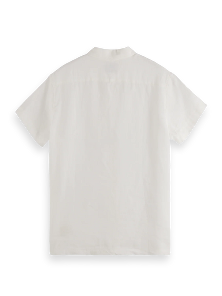 Scotch & Soda Core Linen S/S Shirt - Off White