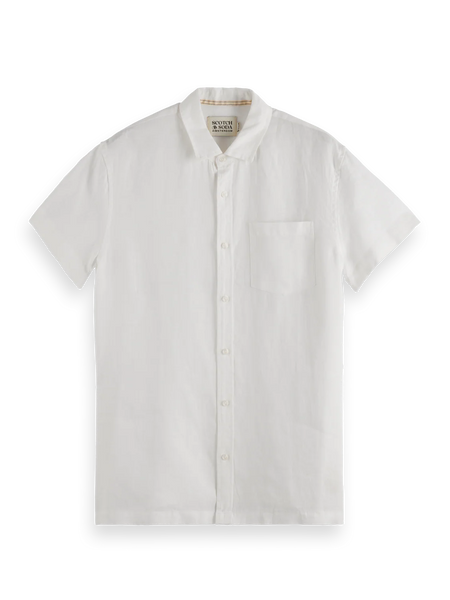 Scotch & Soda Core Linen S/S Shirt - Off White