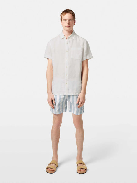 Scotch & Soda Core Linen S/S Shirt - Off White