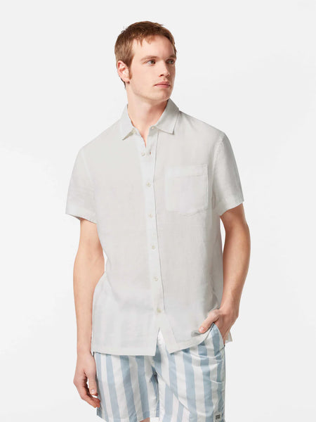 Scotch & Soda Core Linen S/S Shirt - Off White
