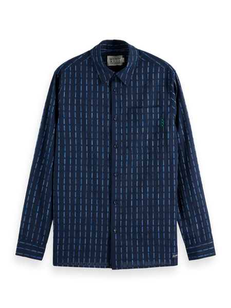 Scotch @ Soda Striped Voile Shirt - Navy/Blue
