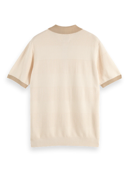 Scotch & Soda Regular-fit Knitted Polo - Eggnog
