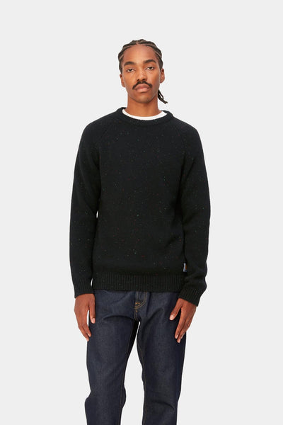 Carhartt WIP Anglistic Sweater - Speckled Black