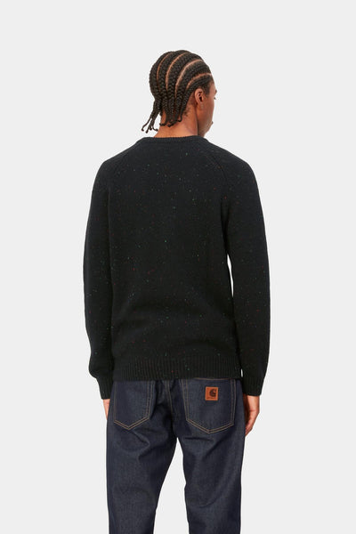 Carhartt WIP Anglistic Sweater - Speckled Black