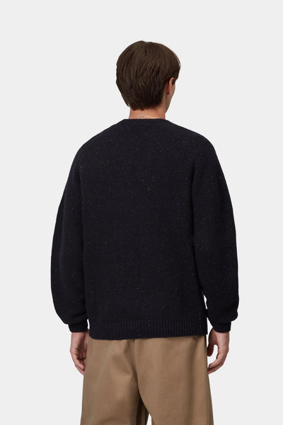 Carhartt WIP Anglistic Sweater - Speckled Navy