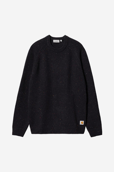 Carhartt WIP Anglistic Sweater - Speckled Navy