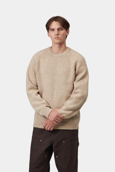 Carhartt WIp Anglistic Sweater - Speckled Fleur De Sel