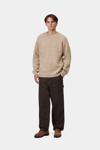 Carhartt WIp Anglistic Sweater - Speckled Fleur De Sel