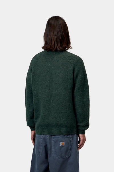 Carhartt WIP Anglistic Sweater - Speckled Dark Scarab