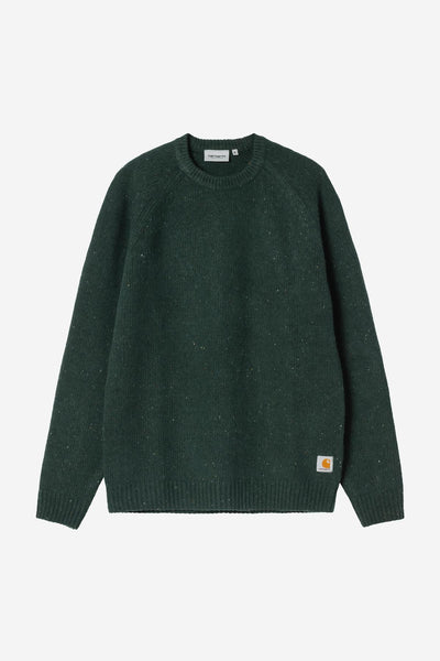 Carhartt WIP Anglistic Sweater - Speckled Dark Scarab
