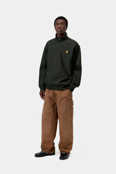 Carhartt WIP Half Zip American Script Sweat - Raven