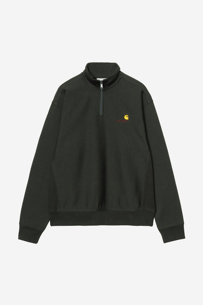 Carhartt WIP Half Zip American Script Sweat - Raven